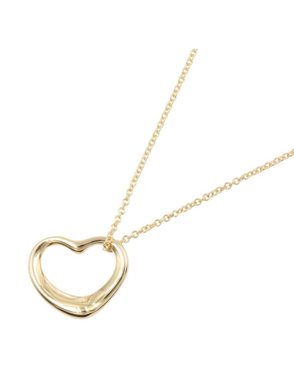 Tiffany & Co Necklace Open Heart Small 40 18K